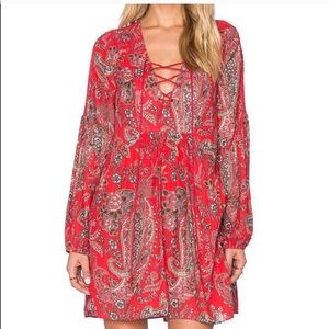 Free People Rain Or Shine Printed Peasant Dress